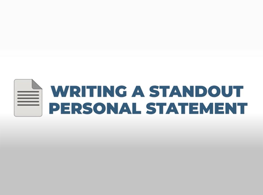 Writing a Standout Personal Statement Video